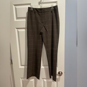 Garfield & Marks Trousers , Size 4 Window Pane Pants, Brown and White